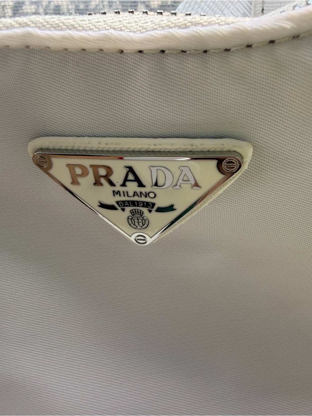 Prada White Nylon Crossbody Bag